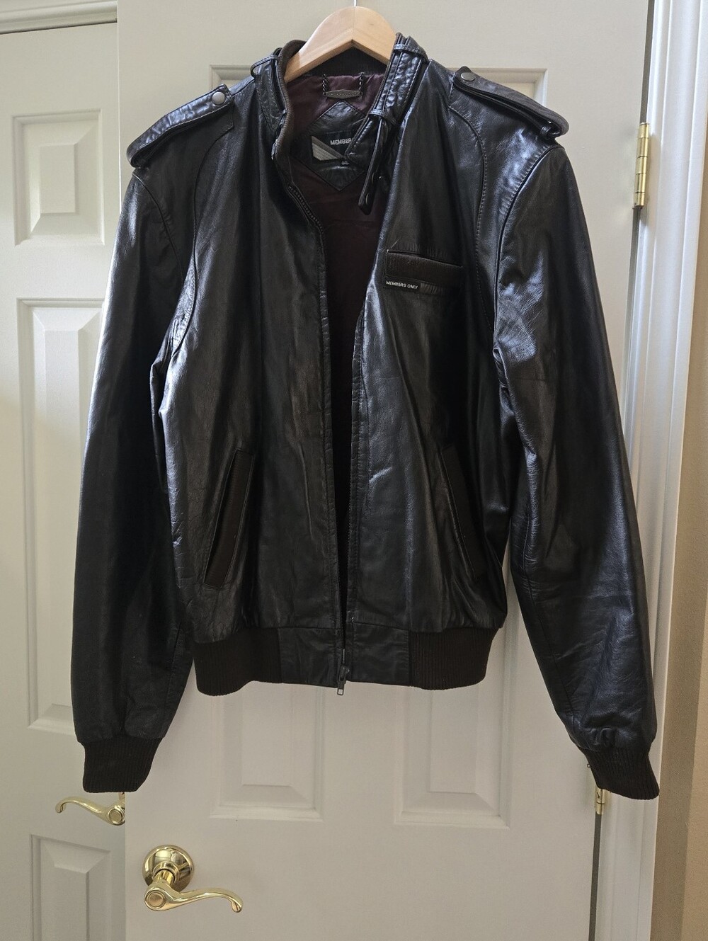 Member's Only - Men's Brown Leather Jacket - Classic Moto Style
